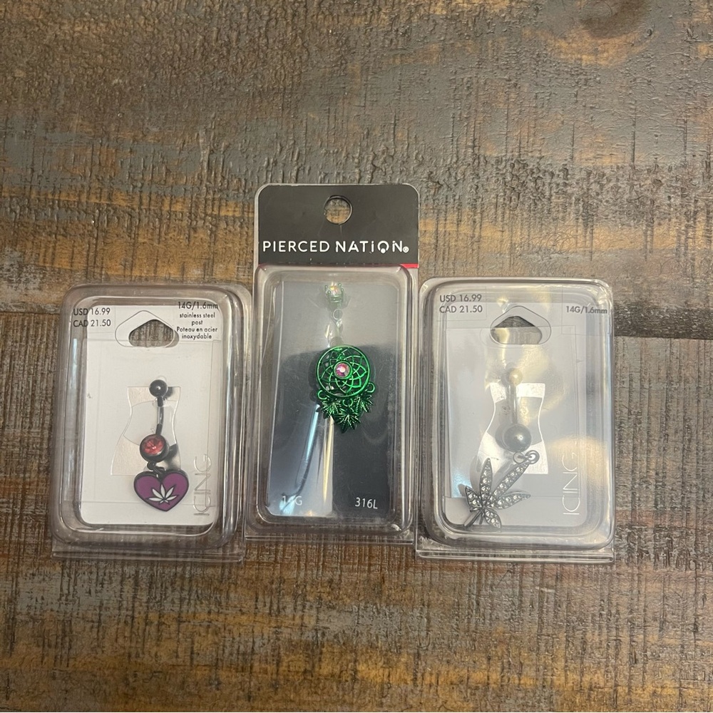420 belly button rings bundle/lot/set